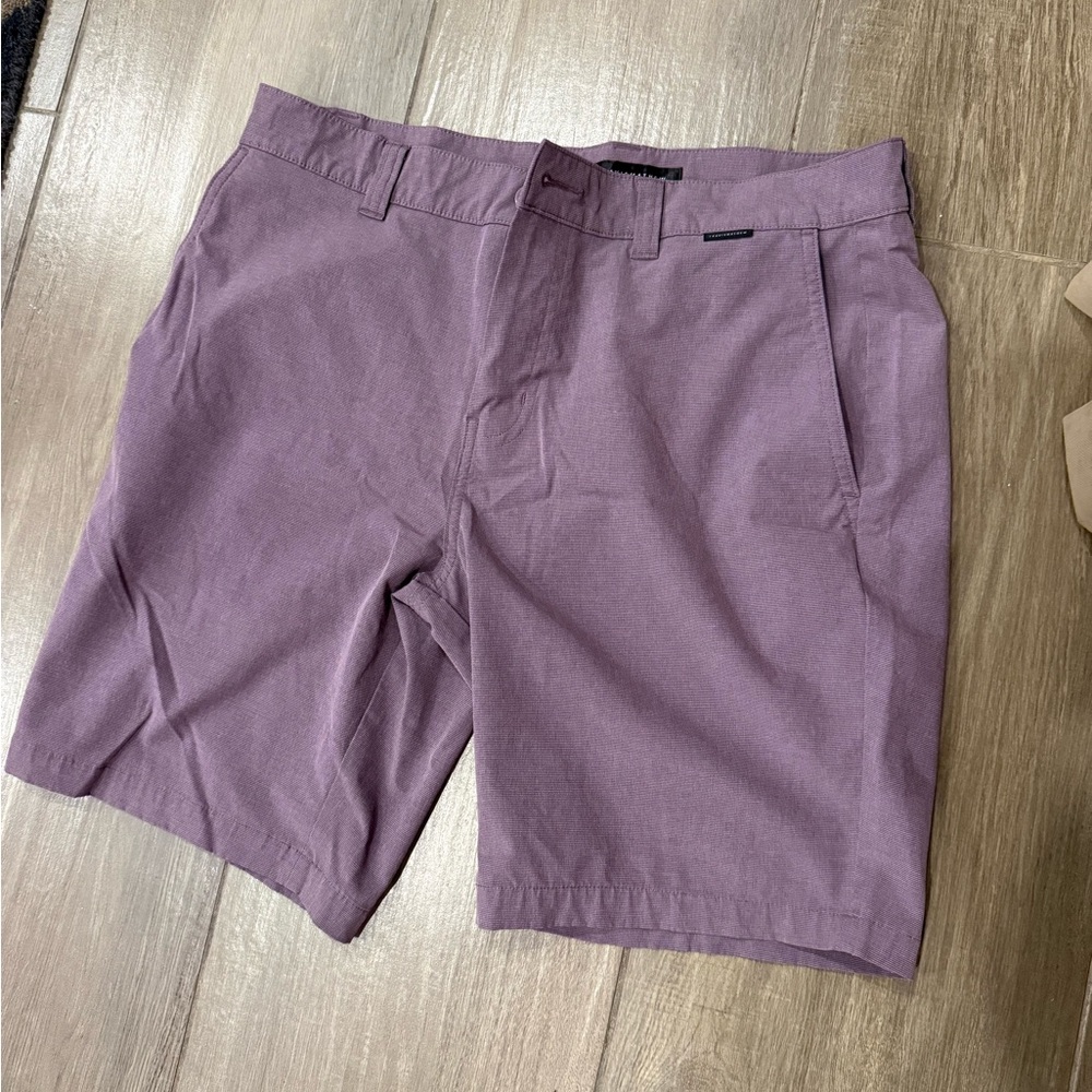 Travis Mathew Men's Lavender Flat Front Shorts